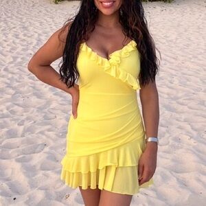Yellow mini Dress